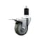 Service Caster 3.5'' Gray Poly Swivel 1-1/2'' Expanding Stem Caster Total Lock Brake SCC-EXTTL20S3514-PPUB-112 - alternate 1